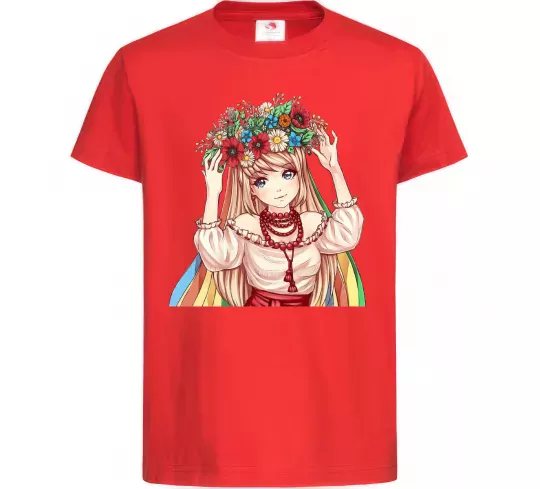 Детская футболка Аниме украинка Красный фото