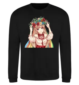 Світшот Anime boy without heart Чорний фото