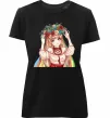 Жіноча преміум футболка Аниме украинка Чорний фото
