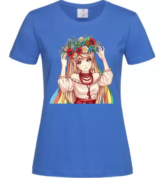 Женская футболка Аниме украинка Ярко-синий фото