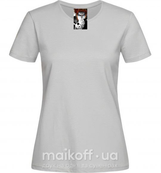 Женская футболка Аниме пейн наруто Серый фото