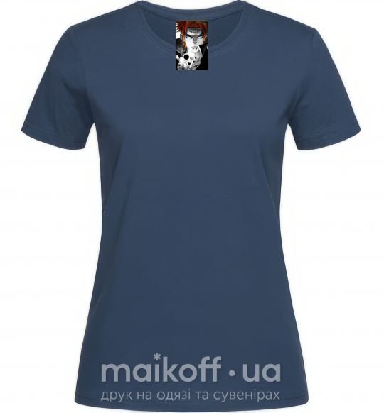 Женская футболка Аниме пейн наруто Темно-синий фото