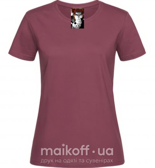 Женская футболка Аниме пейн наруто Бордовый фото