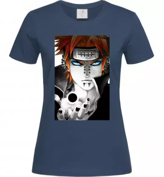 Жіноча футболка Аніме пейн наруто Темно-синій фото
