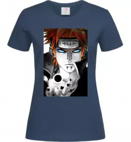 Женская футболка Аніме пейн наруто Темно-синий фото