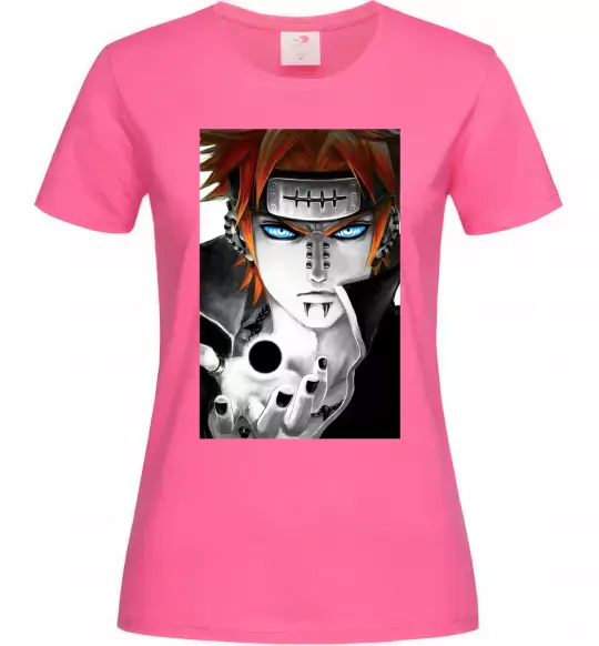 Жіноча футболка Аніме пейн наруто Яскраво-рожевий фото