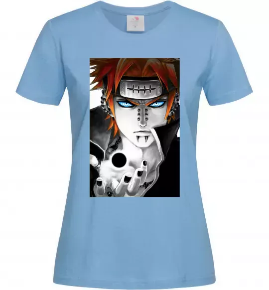Жіноча футболка Аніме пейн наруто Блакитний фото