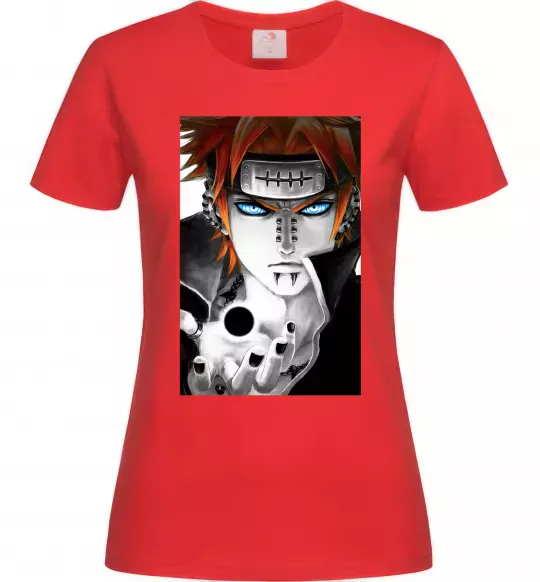 Жіноча футболка Аніме пейн наруто Червоний фото