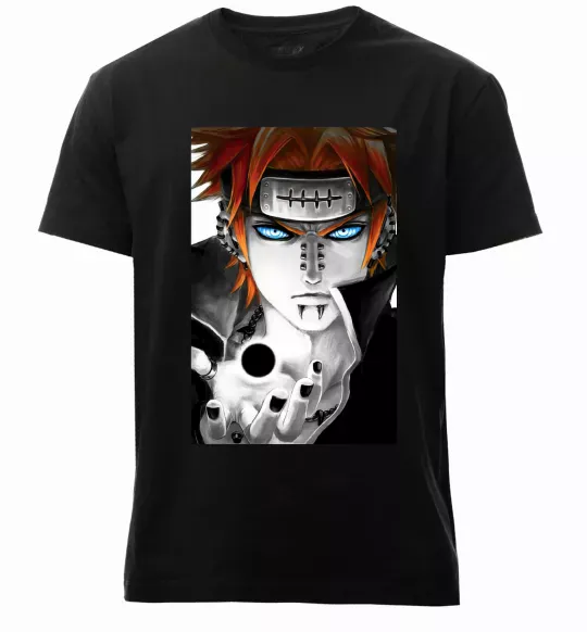 Мужская премиум футболка Аніме пейн наруто Черный фото