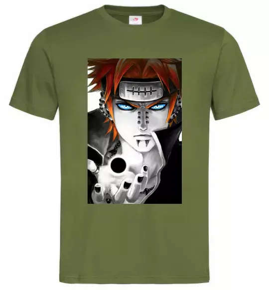Чоловіча футболка Аніме пейн наруто Оливковий фото