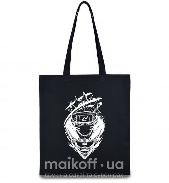 Эко-сумка Naruto лис силуэт Черный фото