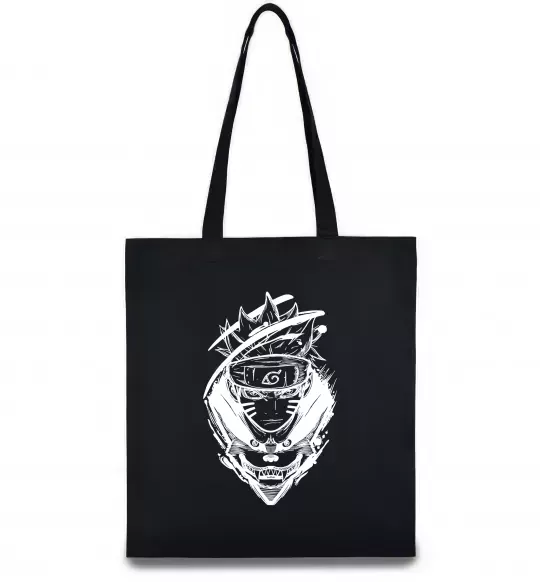 Еко-сумка Naruto лис силует Чорний фото