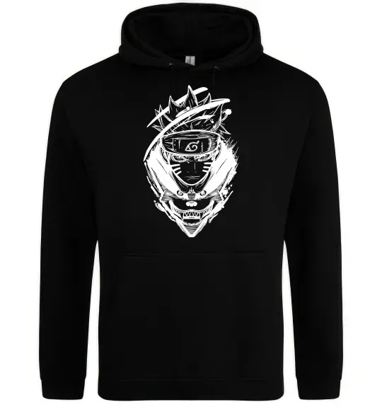 Женская толстовка (худи) Naruto лис силует Черный фото