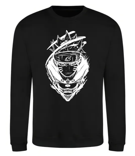 Світшот Naruto лис силует Чорний фото