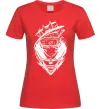 Жіноча футболка Naruto лис силует Червоний Жіноча футболка Naruto лис силует Червоний фото