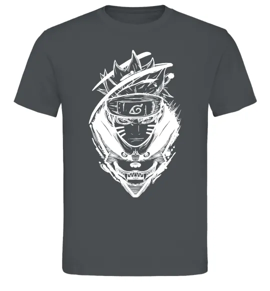 Мужская футболка Naruto лис силует Графит фото