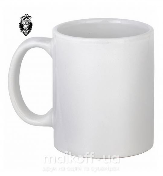 Чашка керамічна Naruto лис силуэт Білий фото