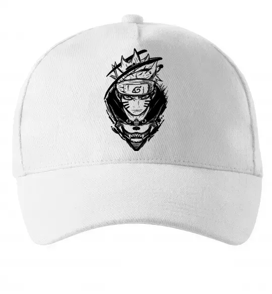 Кепка Naruto лис силует Білий фото