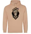 Чоловіча толстовка (худі) Naruto лис силует Пісочний фото