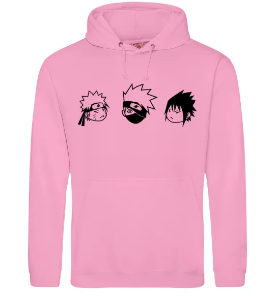 Мужская толстовка (худи) Naruto sasuke kakashi Розовый фото