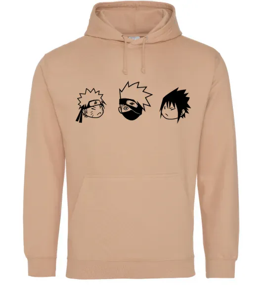 Чоловіча толстовка (худі) Naruto sasuke kakashi Пісочний фото