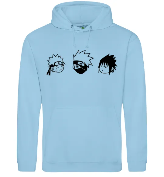 Женская толстовка (худи) Naruto sasuke kakashi Голубой фото