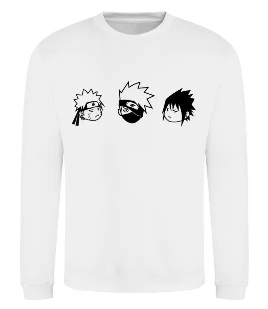 Світшот Naruto sasuke kakashi Білий фото