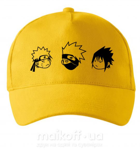 Кепка Naruto sasuke kakashi Сонячно жовтий фото