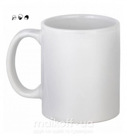 Чашка керамическая Naruto sasuke kakashi Белый фото