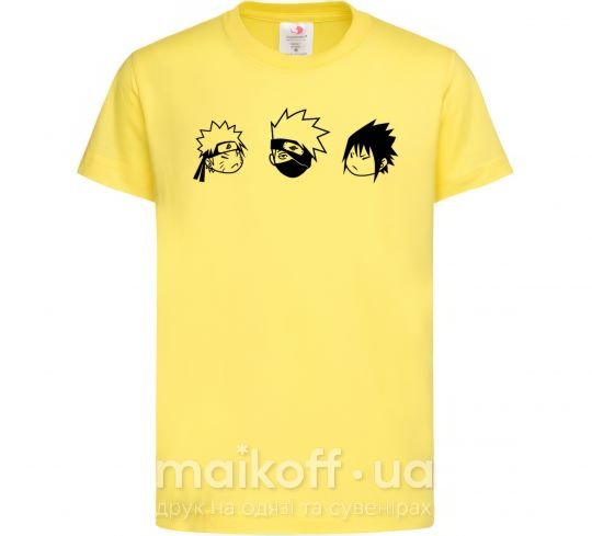 Детская футболка Naruto sasuke kakashi Лимонный фото
