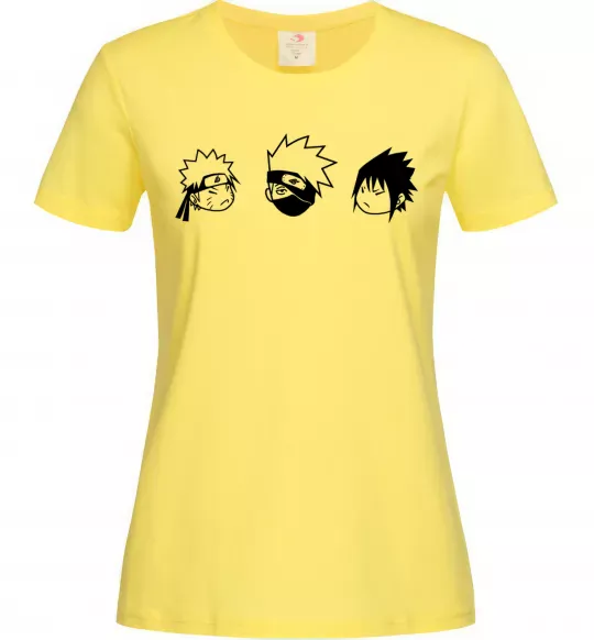 Женская футболка Naruto sasuke kakashi Лимонный фото