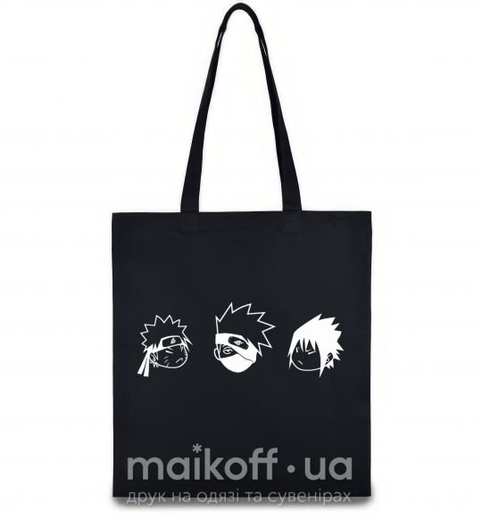 Еко-сумка Naruto sasuke kakashi Чорний фото