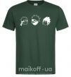 Мужская футболка Naruto sasuke kakashi Темно-зеленый фото