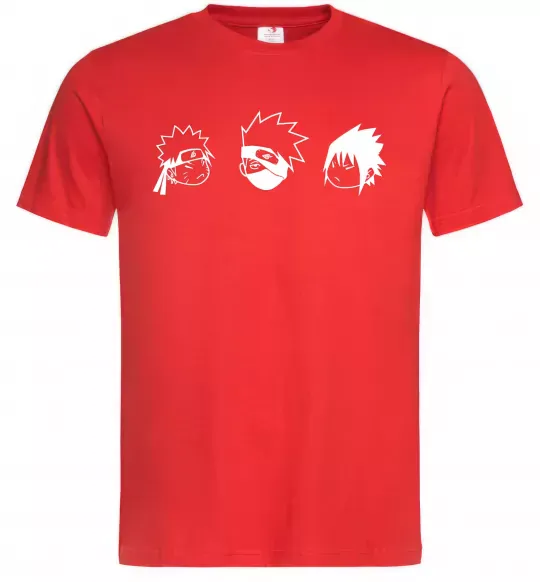 Чоловіча футболка Naruto sasuke kakashi Червоний фото