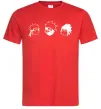 Чоловіча футболка Naruto sasuke kakashi Червоний Чоловіча футболка Naruto sasuke kakashi Червоний фото