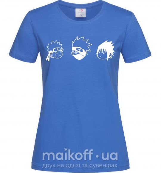 Женская футболка Naruto sasuke kakashi Ярко-синий фото