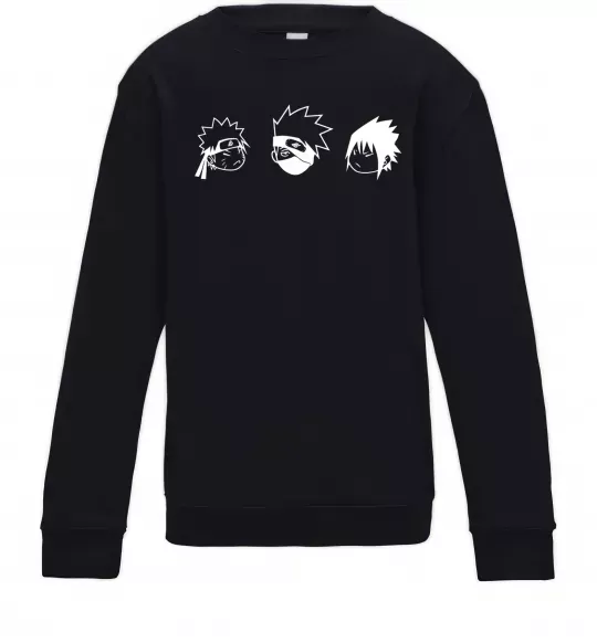 Детский Свитшот Naruto sasuke kakashi Черный фото