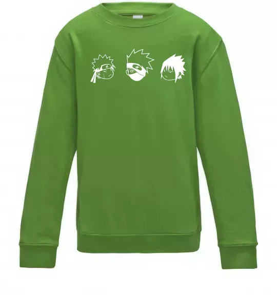 Детский Свитшот Naruto sasuke kakashi Лаймовый фото
