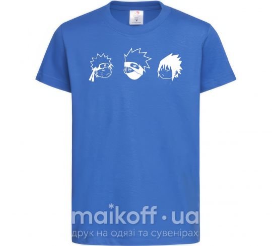 Дитяча футболка Naruto sasuke kakashi Яскраво-синій фото