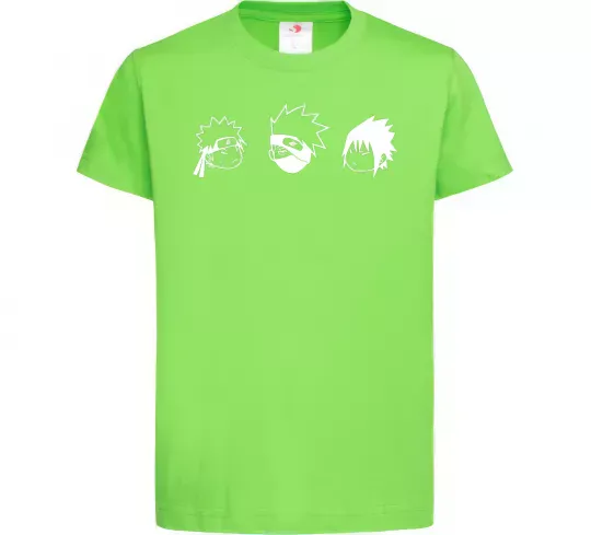 Дитяча футболка Naruto sasuke kakashi Лаймовий фото