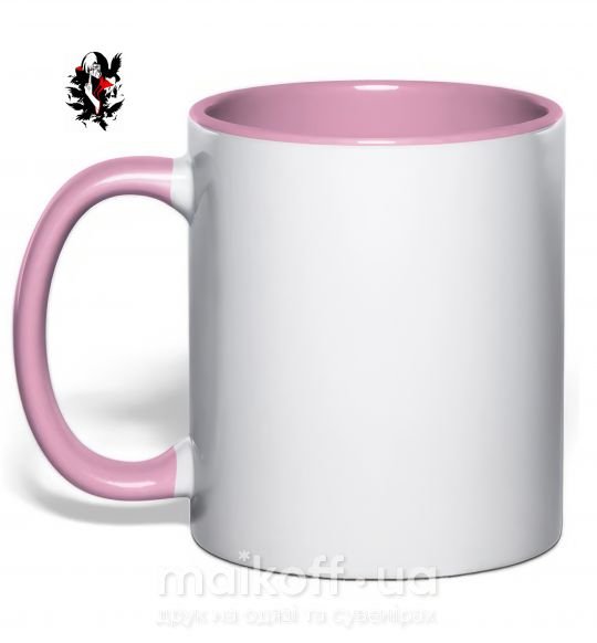 Чашка з кольоровою ручкою Akatsuki Итачи Ніжно рожевий фото