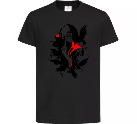 Дитяча футболка Akatsuki Ітачі Чорний фото