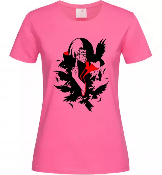Жіноча футболка Akatsuki Ітачі Яскраво-рожевий фото