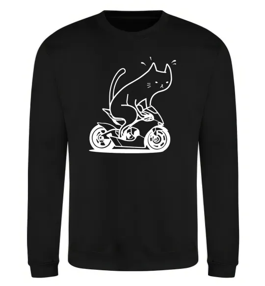Світшот Cat rider Чорний фото