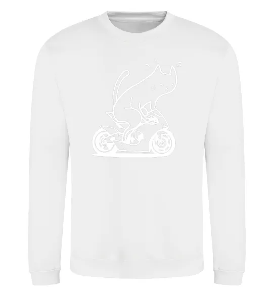 Світшот Cat rider Білий фото
