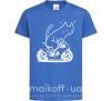Дитяча футболка Cat rider Яскраво-синій фото