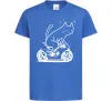 Дитяча футболка Cat rider Яскраво-синій фото