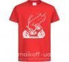 Детская футболка Cat rider Красный фото