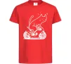 Дитяча футболка Cat rider Червоний фото