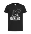 Дитяча футболка Cat rider Чорний фото